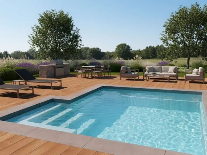 Piscine à fond plat