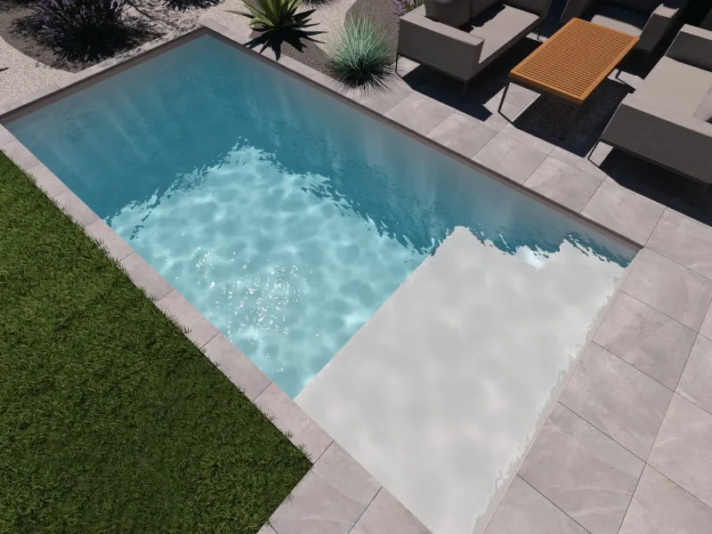 Piscine à fond plat