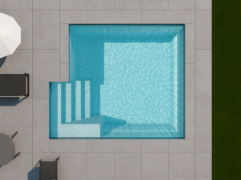 Piscine à fond plat