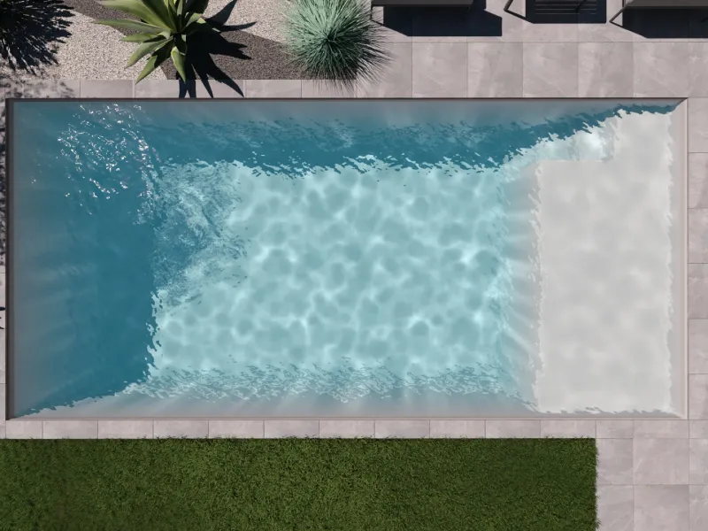 Piscine à fond plat